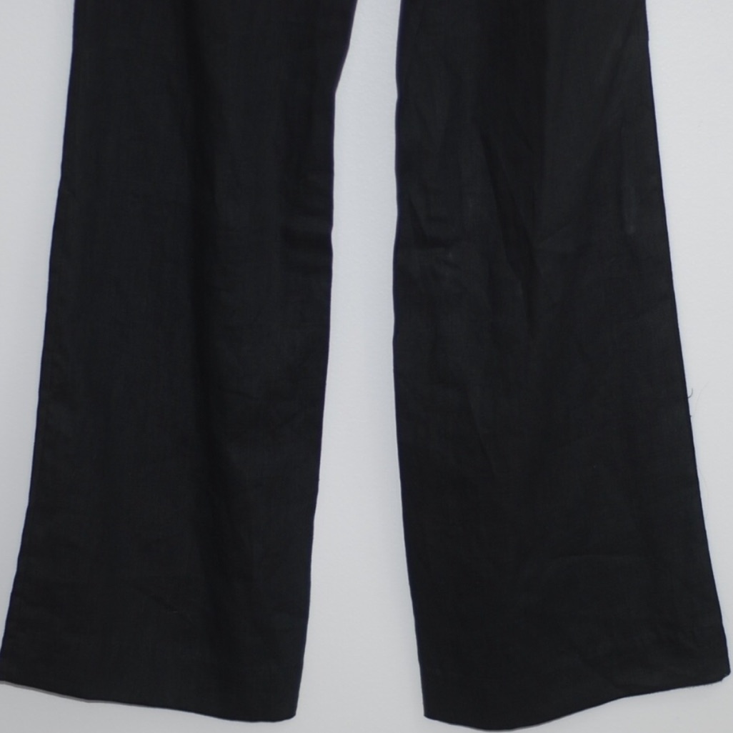 Nwt Black Linen Trousers Sz S